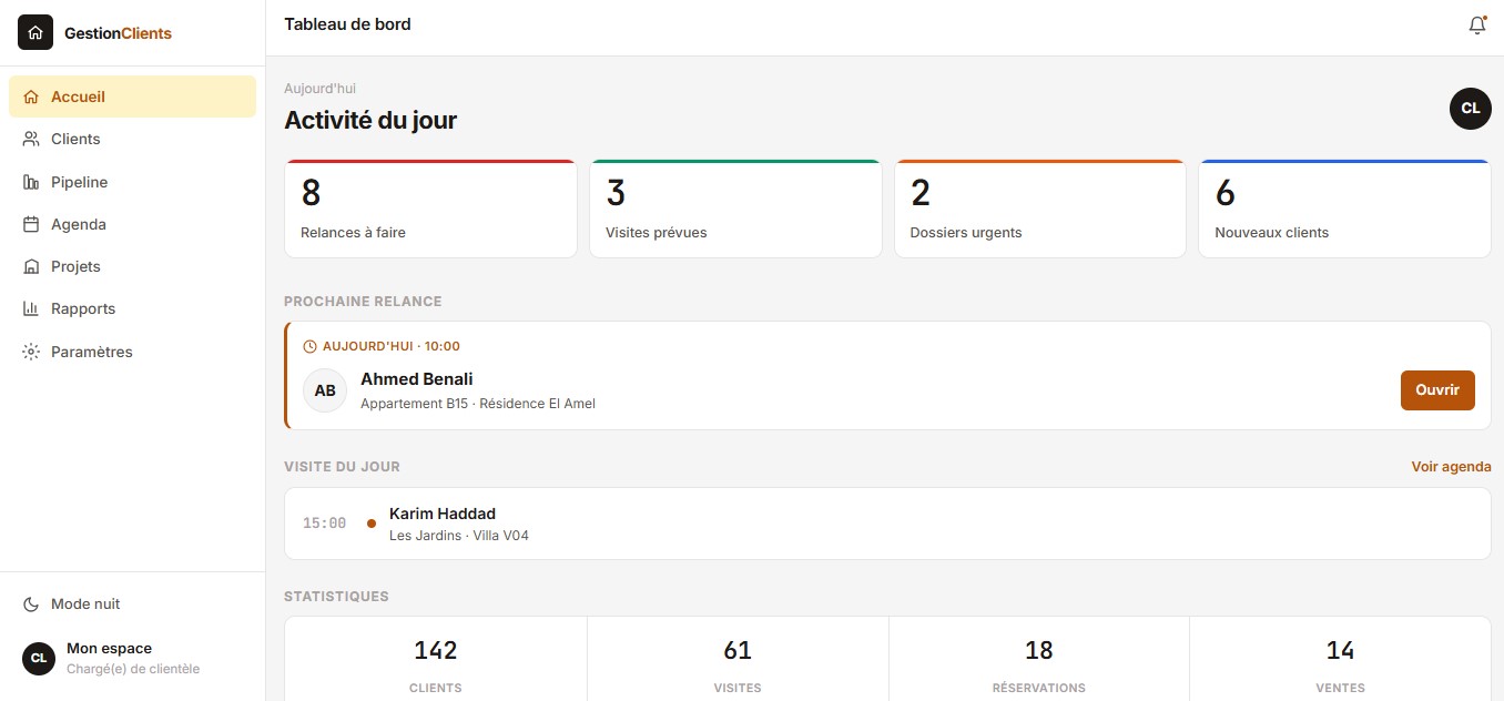 GestionClients — vue portefeuille